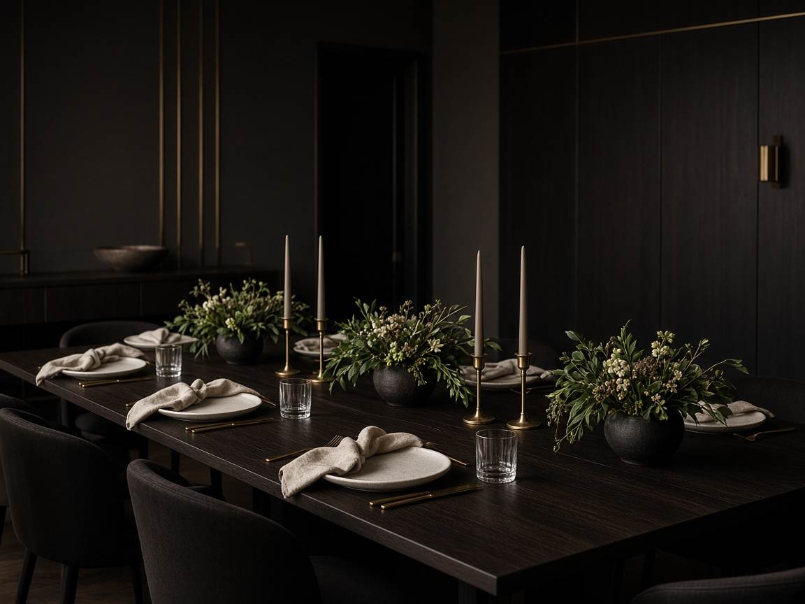 Longue table préparée pour un dîner privé chez Lafoundie Brave